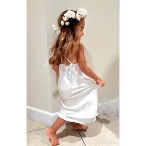 Show Me Your Mumu Little Verona Dress Ivory Luxe Satin